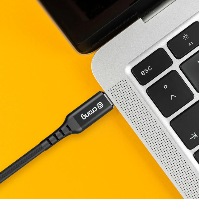 Кабель Crong Armor Link USB-A to USB-C 60W 25cm Black (CRG-AL025USAC-BLK)