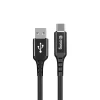 Кабель Crong Armor Link USB-A to USB-C 60W 25cm Black (CRG-AL025USAC-BLK)