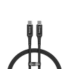Кабель Crong Armor Link USB-C to USB-C 100W PD 5A 120см Black (CRG-AL120USCC-BLK)