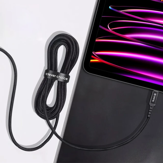 Кабель Crong Armor Link USB-C to USB-C 100W 200cm Black (CRG-AL200USCC-BLK)