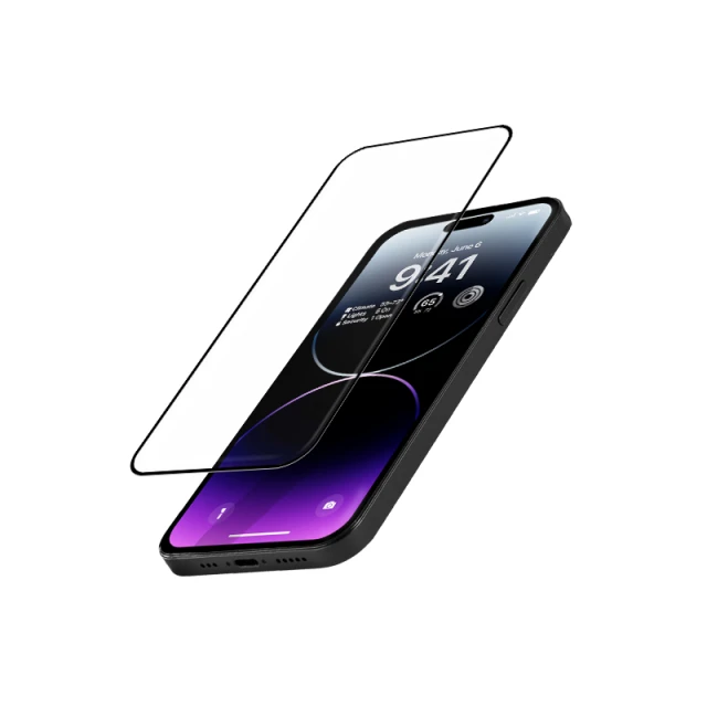 Захисне скло Crong Anti-Bacterial 3D Armour Glass для iPhone 14 Pro Max (CRG-AB3DAG-IP14PM)