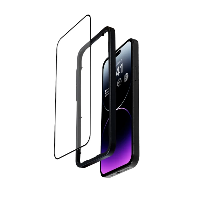 Захисне скло Crong Anti-Bacterial 3D Armour Glass для iPhone 14 Pro Max (CRG-AB3DAG-IP14PM)