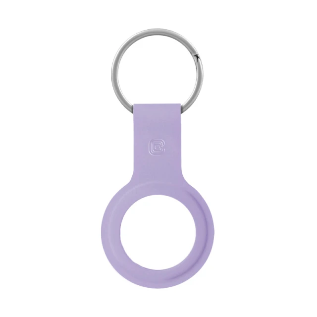 Чехол-брелок Crong Silicone Case with Key Ring для Apple AirTag 1/2 Purple (CRG-ATS-PRP)
