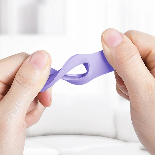 Чехол-брелок Crong Silicone Case with Key Ring для Apple AirTag 1/2 Purple (CRG-ATS-PRP)