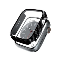 Чохол Crong Hybrid Watch Case для Apple Watch Ultra 3/2/1 49 mm | Series 11/10 46 mm | Series 9/8/7/6/5/4/SE 45 mm | 44 mm Carbon (CRG-44HS-CRB)