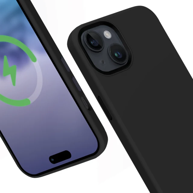 Чохол Crong Color Cover LUX Magnetic для iPhone 15 Plus Black (CRG-COLRLM-IP1567-BLK)