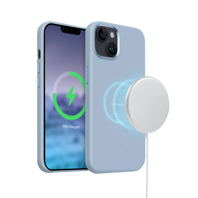 Чохол Crong Color Cover LUX Magnetic для iPhone 15 Plus Blue (CRG-COLRLM-IP1567-LBLU)