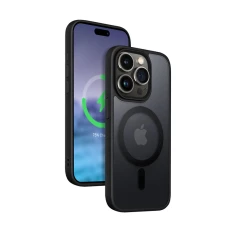 Чохол Crong Hybrid Frost MAG Cover для iPhone 15 Pro Black (CRG-HFM-IP1561P-BLK)