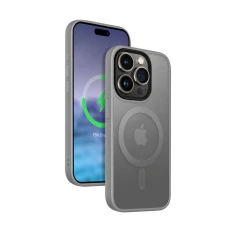 Чохол Crong Hybrid Frost MAG для iPhone 15 Pro Grey with MagSafe (CRG-HFM-IP1561P-LGR)