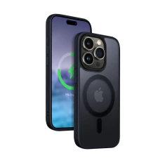 Чохол Crong Hybrid Frost MAG Cover для iPhone 15 Pro Max Navy (CRG-HFM-IP1567P-BLUE)