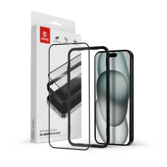 Захисне скло Crong Anti-Bacterial 3D Armour Glass для iPhone 16 Plus | iPhone 15 Plus (CRG-AB3DAG-IP15PL)