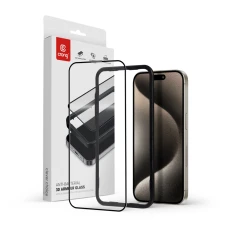 Защитное стекло Crong Anti-Bacterial 3D Armour Glass для iPhone 15 Pro Max (CRG-AB3DAG-IP15PM)