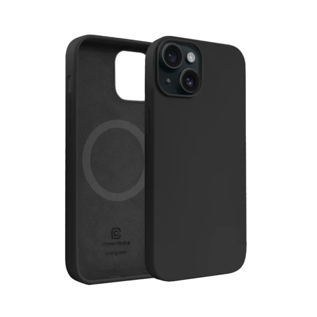 Чехол Crong Color Cover Magnetic для iPhone 15 Black (CRGCOLRMIP1561BLK)
