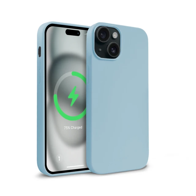 Чохол Crong Color Cover Magnetic для iPhone 15 Blue (CRGCOLRMIP1561LBLU)