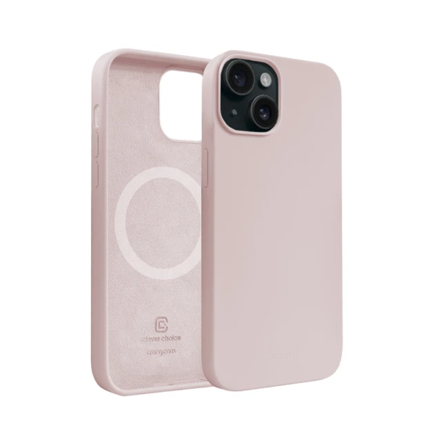 Чохол Crong Color Cover Magnetic для iPhone 15 Pink (CRGCOLRMIP1561PNK)