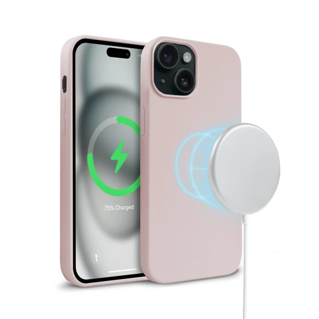 Чохол Crong Color Cover Magnetic для iPhone 15 Pink (CRGCOLRMIP1561PNK)