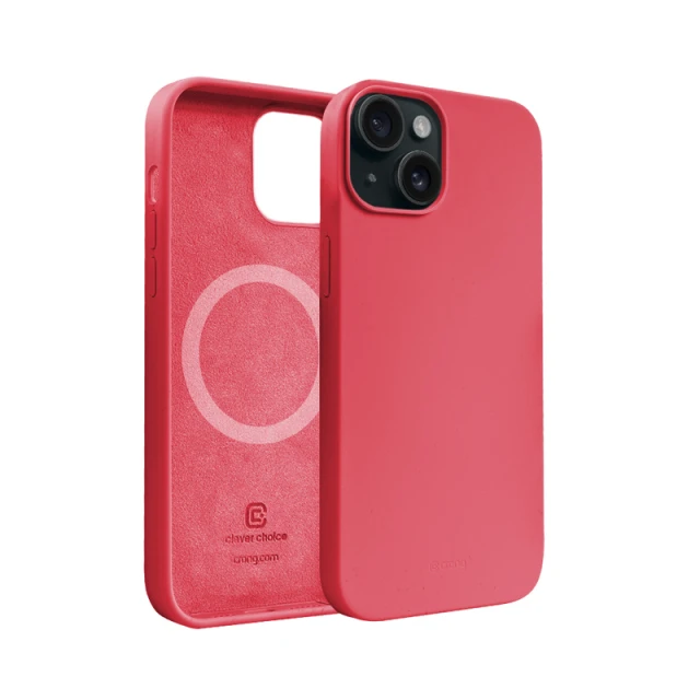 Чохол Crong Color Cover Magnetic для iPhone 15 Pink (CRGCOLRMIP1561DPNK)