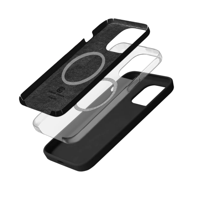 Чохол Crong Color Cover Magnetic для iPhone 15 Pro Black (CRGCOLRMIP1561PBLK)
