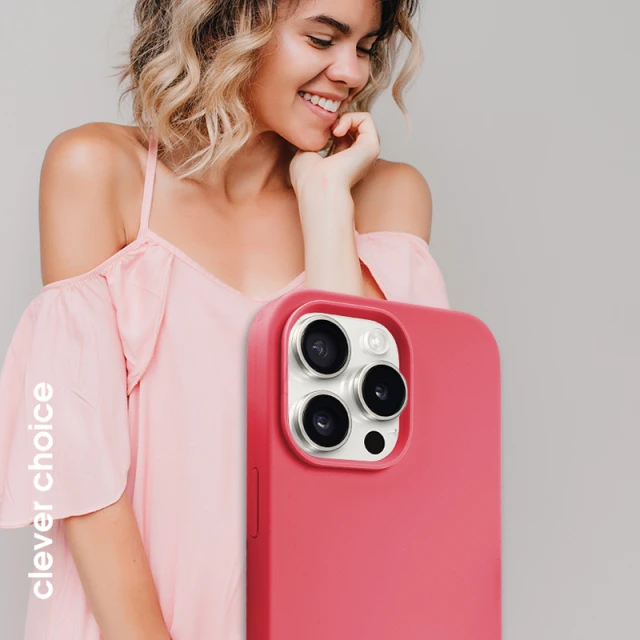 Чохол Crong Color Cover Magnetic для iPhone 15 Pro Pink (CRGCOLRMIP1561PDPNK)