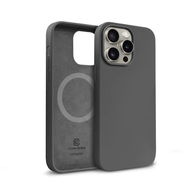 Чохол Crong Color Cover Magnetic для iPhone 15 Pro Grey (CRGCOLRMIP1561PTTN)