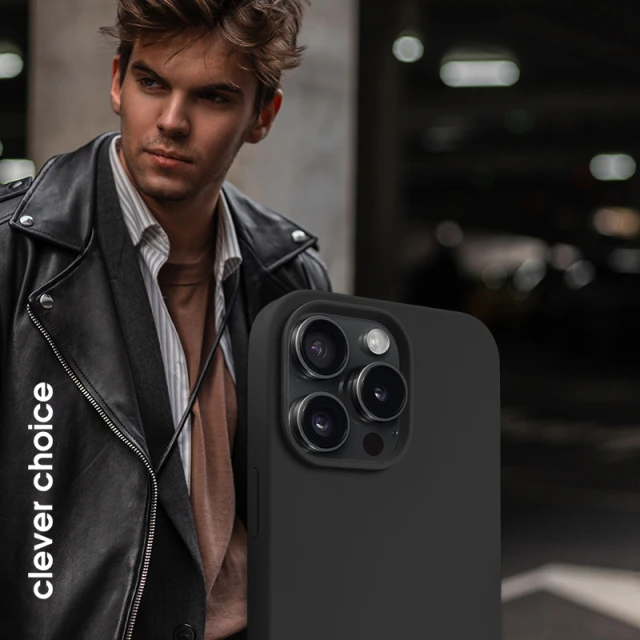 Чохол Crong Color Cover Magnetic для iPhone 15 Pro Max Black (CRGCOLRMIP1567PBLK)