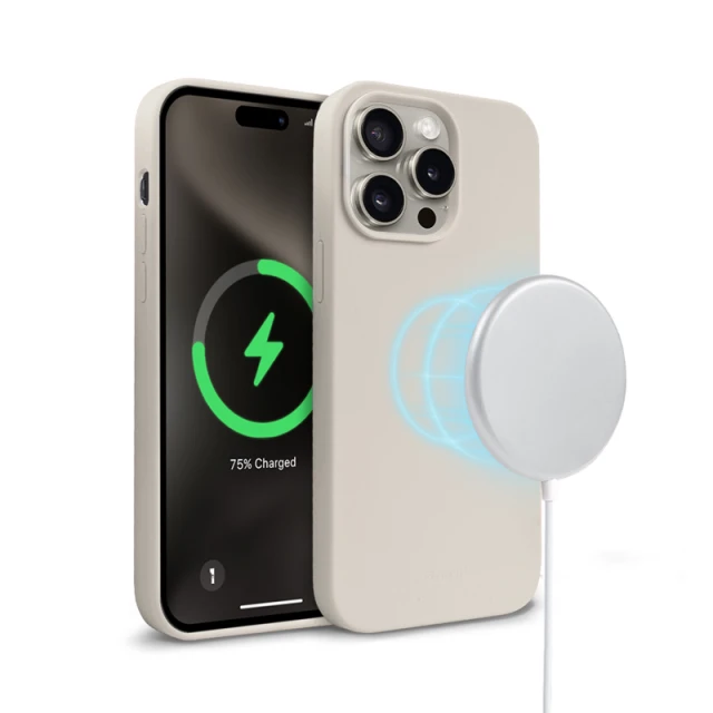 Чохол Crong Color Cover Magnetic для iPhone 15 Pro Max Beige (CRGCOLRMIP1567PSTN)