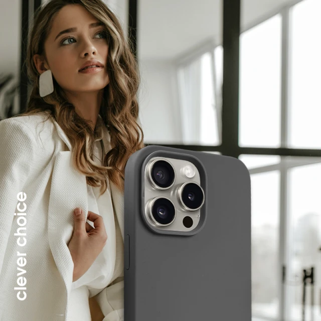 Чохол Crong Color Cover Magnetic для iPhone 15 Pro Max Grey (CRGCOLRMIP1567PTTN)