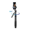 Штатив Crong SelfieGo Ultra Aluminium Bluetooth Black (CRGSGU1BLK)