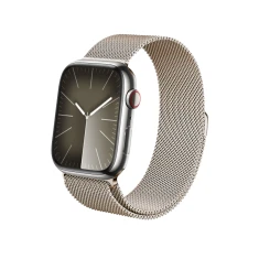 Ремінець Crong Milano Steel для Apple Watch Ultra 3/2/1 49 mm | Series 11/10 46 mm | Series 9/8/7/6/5/4/SE 45 mm | 44 mm Gold (CRG-44MST-CHP)