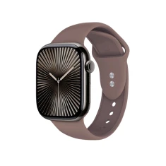 Ремінець Crong Liquid для Apple Watch Ultra 3/2/1 49 mm | Series 11/10 46 mm | Series 9/8/7/6/5/4/SE 45 mm | 44 mm Brown (CRG-44LQB-BRW)