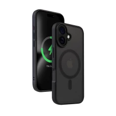Чехол Crong Hybrid Frost MAG Cover для iPhone 16 Black (CRGHFMIP1661BLK)