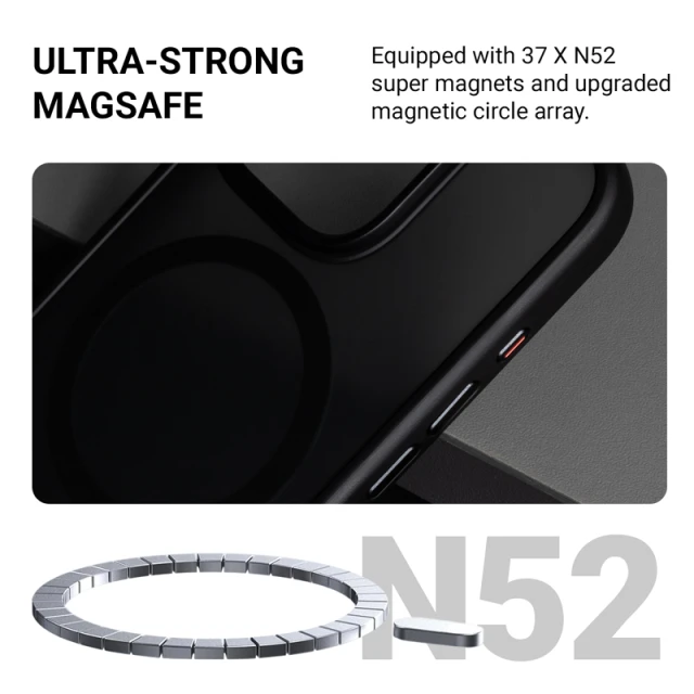 Чохол Crong Hybrid Frost MAG Cover для iPhone 16 Pro Black (CRGHFMIP1663PBLK)