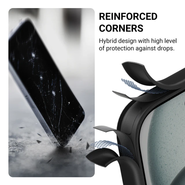 Чохол Crong Hybrid Frost MAG Cover для iPhone 16 Pro Black (CRGHFMIP1663PBLK)