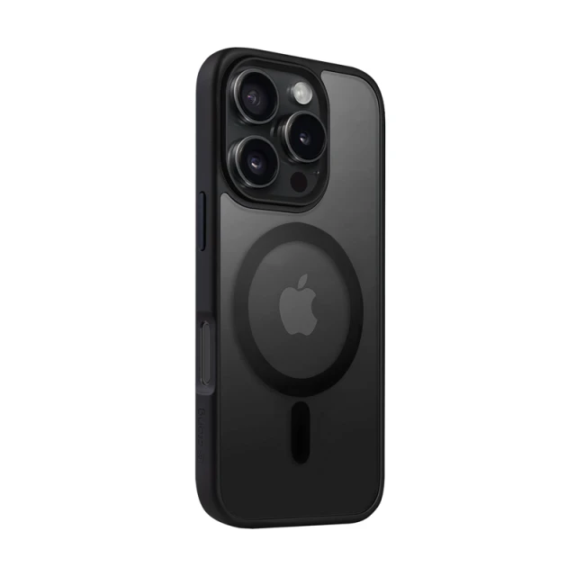 Чохол Crong Hybrid Frost MAG Cover для iPhone 16 Pro Black (CRGHFMIP1663PBLK)