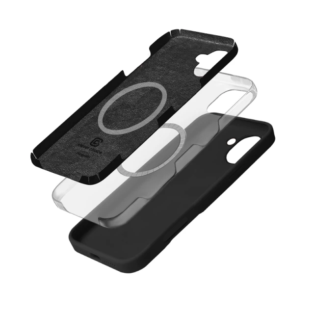 Чохол Crong Color Cover Magnetic для iPhone 16 Black with MagSafe (CRGCOLRMIP1661BLK)