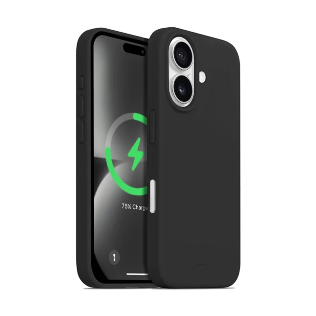 Чохол Crong Color Cover Magnetic для iPhone 16 Black with MagSafe (CRGCOLRMIP1661BLK)