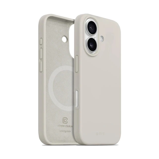 Чохол Crong Color Cover Magnetic для iPhone 16 Beige (CRGCOLRMIP1661STN)
