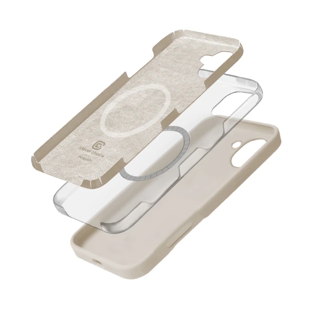 Чохол Crong Color Cover Magnetic для iPhone 16 Beige (CRGCOLRMIP1661STN)