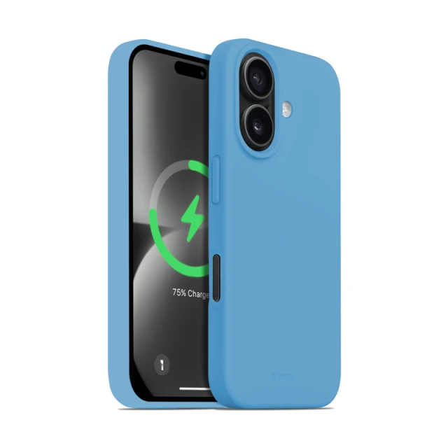 Чохол Crong Color Cover Magnetic для iPhone 16 Blue with MagSafe (CRGCOLRMIP1661BLU)