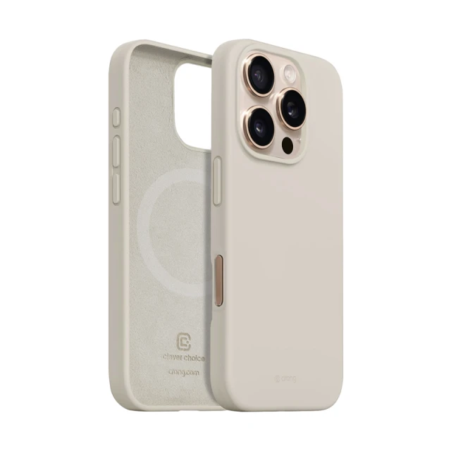 Чохол Crong Color Cover Magnetic для iPhone 16 Pro Beige (CRGCOLRMIP1663PSTN)