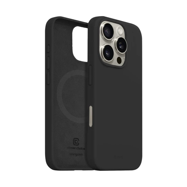 Чохол Crong Color Cover Magnetic для iPhone 16 Pro Max Black (CRGCOLRMIP1669PBLK)