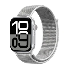 Ремінець Crong Nylon для Apple Watch Series 11/10 42 mm | Series 9/8/7 41 mm | 6/5/SE 40 mm | 3/2/1 38 mm Silver Grey (CRG40NLBSHL)