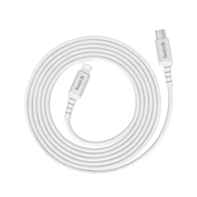 Кабель Crong Armor Link USB-C Lightning 150cm White (CRGAL15USCLWHI)