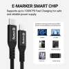 Кабель Crong Soft Link USB-C to USB-C 100W PD 5A 120cm Black (CRGSL120USCCBLK)