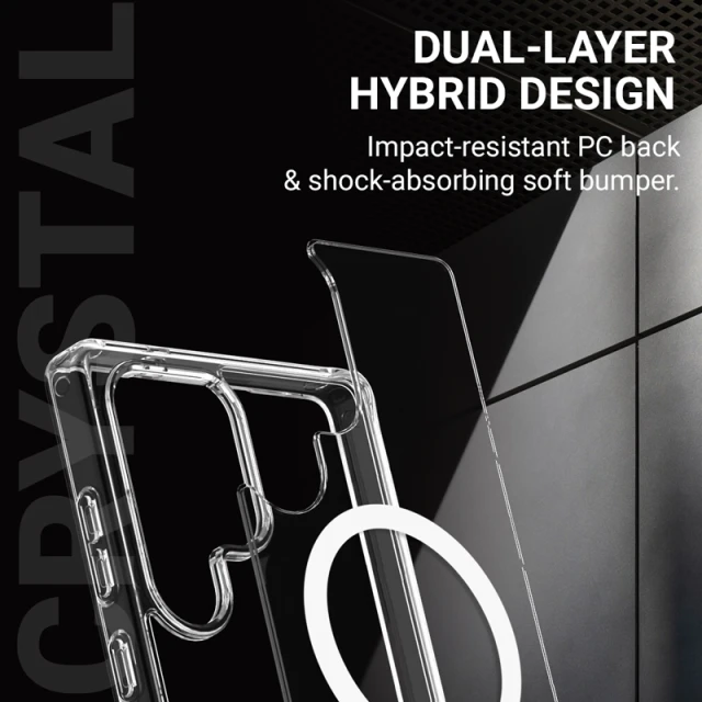 Чохол Crong Crystal Shield Magnetic для Samsung Galaxy S25 Clear (CRGCSHMSGS25TRS)