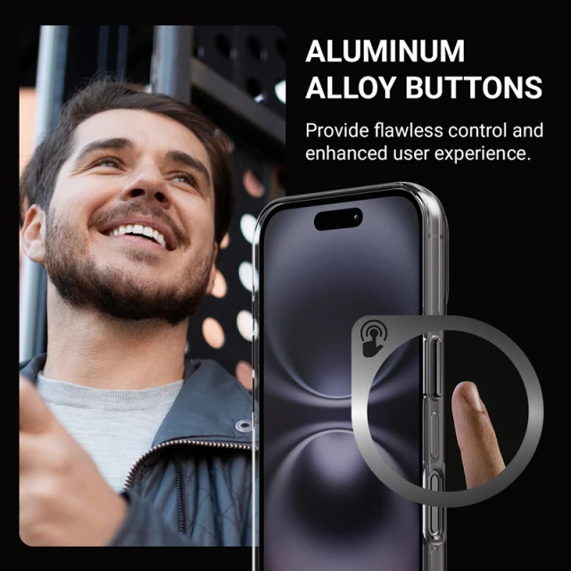 Чохол Crong Clear MAG Pro для iPhone 16 Black (CRGCLRMPIP1661BLK)