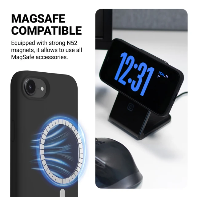 Чохол Crong Color Cover Magnetic для iPhone 17e / 16e Black (CRGCOLRMIPSE4BLK)