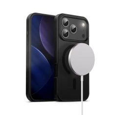 Чохол Crong Hybrid Frost MAG Cover для iPhone 17 Pro Black (CRGHFMIP1763PBLK)