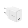 Зарядний пристрій Crong Ultra Compact GaN USB-C 45W PD 3.0 White (CRGGN1C45WHI)