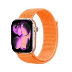 Ремешок Crong Nylon для Apple Watch Series 11/10 42 mm | Series 9/8/7 41 mm | 6/5/SE 40 mm | 3/2/1 38 mm Orange (CRG40NLBTRN)